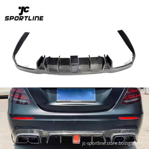 Carbon Fiber Rear Diffuser for Mercedes-Benz W213 E63 E43 AMG E400 Sport 2016-2018